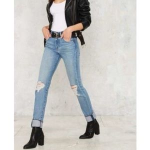 Levi’s 505c Slim Straight Leg Jeans Destroyed